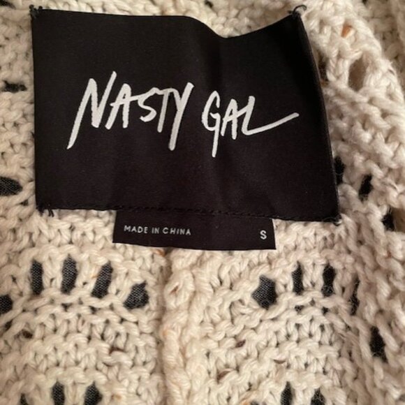 NASTY GAL Knit Open-Front Cardigan Sweater size Small - Picture 4 of 7